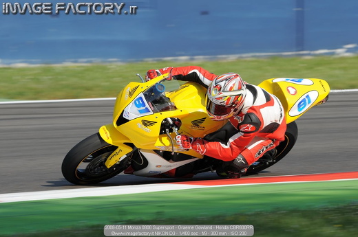 2008-05-11 Monza 0806 Supersport - Graeme Gowland - Honda CBR600RR